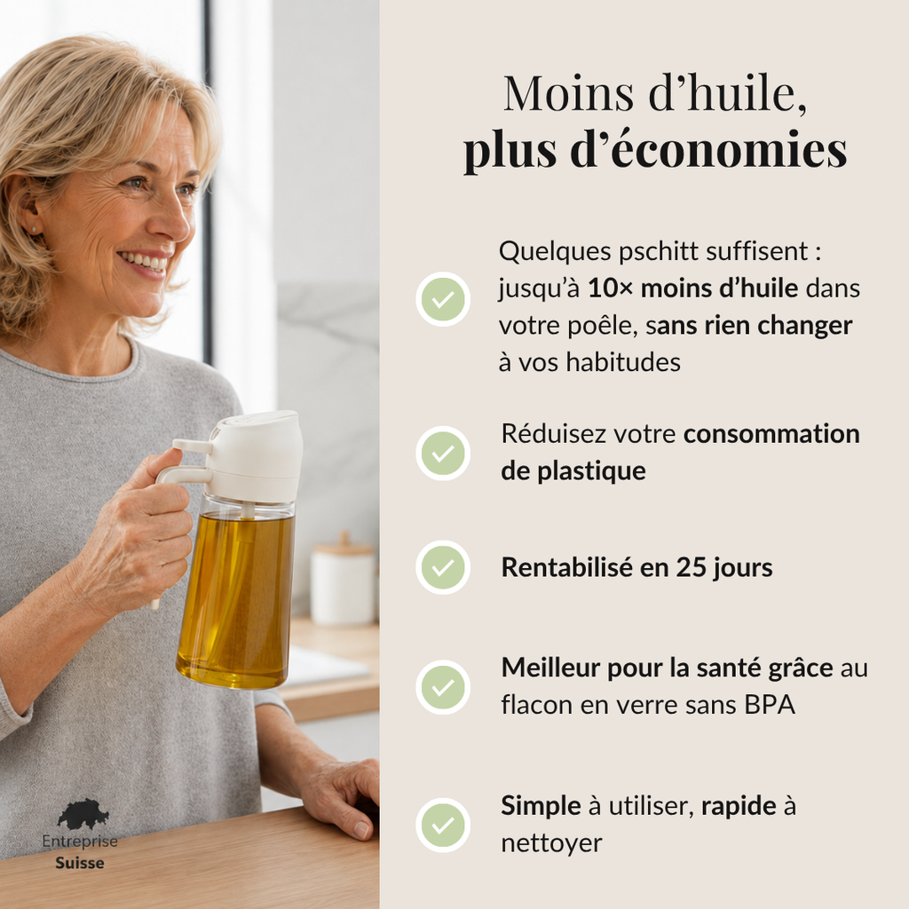 Arrêtez de jeter jusqu'à 500 CHF d'huile chaque année
